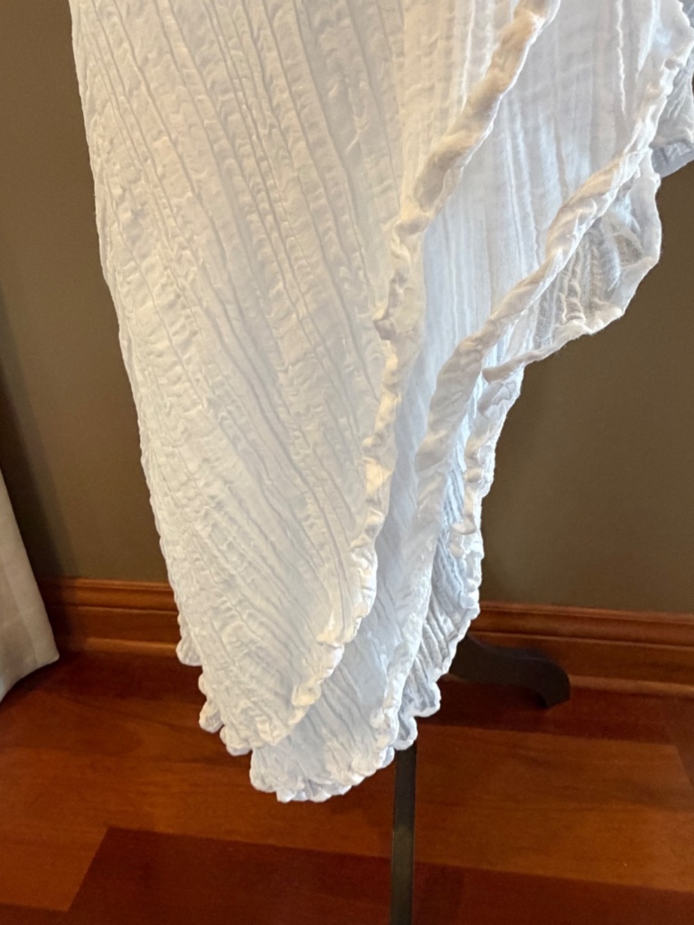 Guess Eco Danny White Gauze White A-Symmetrical Dress, party Size Medium - Picture 8 of 15